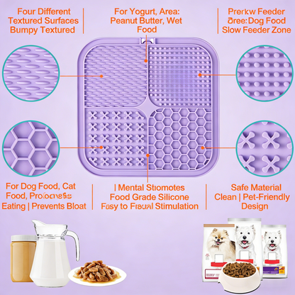 Non-Slip Silicone Slow Feeder Mat for Pets