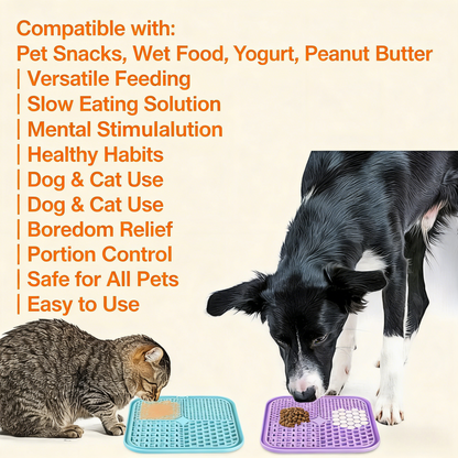 Non-Slip Silicone Slow Feeder Mat for Pets