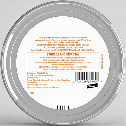 8-Month Flea & Tick Protection Collar for Dogs (18 lbs+)