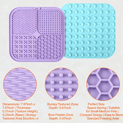 Non-Slip Silicone Slow Feeder Mat for Pets