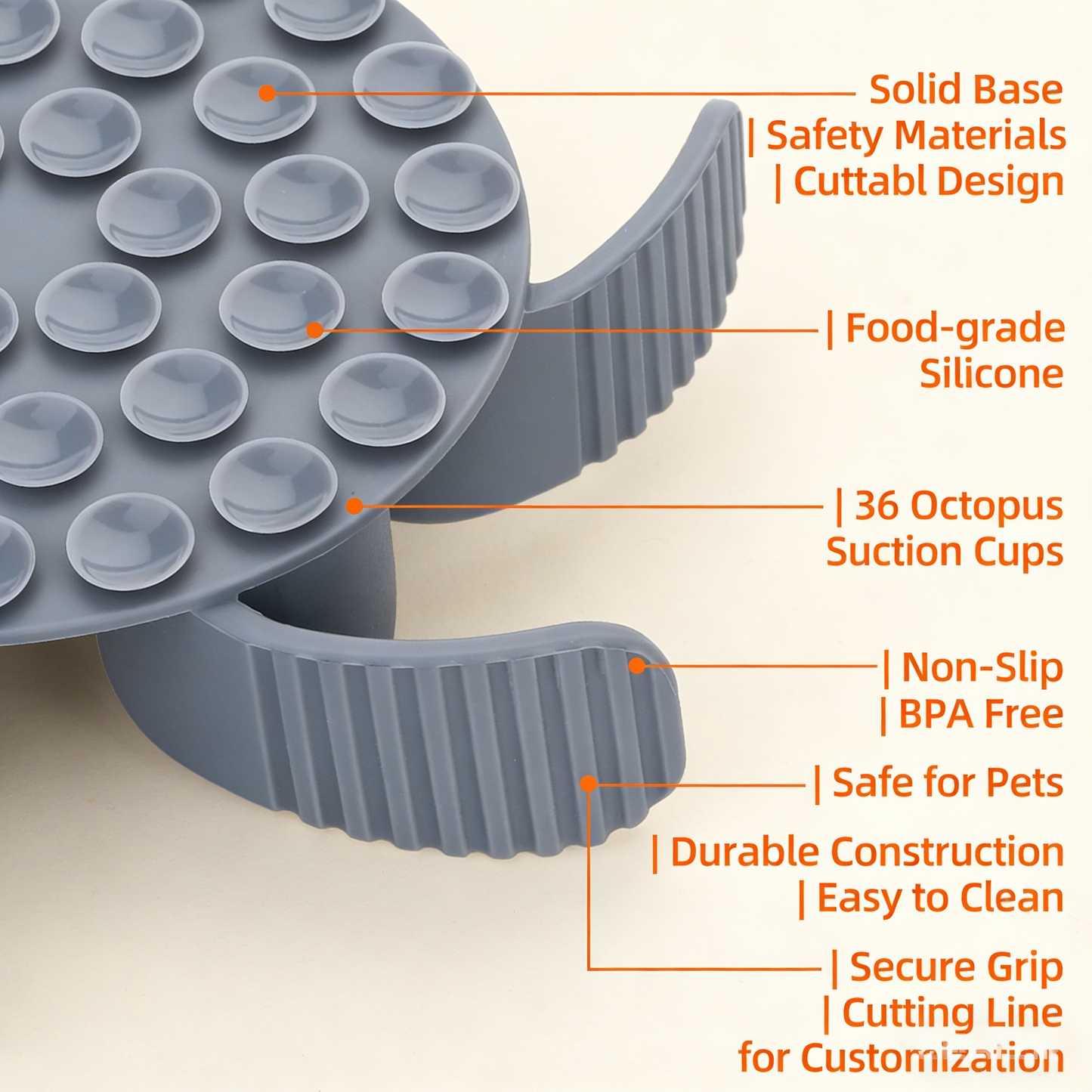 Turbine-Shaped Pet Slow Feeder Bowl – Adjustable 3 Sizes (Grey)