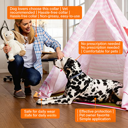 8-Month Flea & Tick Protection Collar for Dogs (18 lbs+)