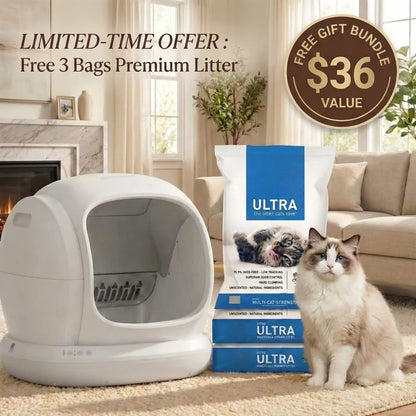 New Smart Litter Box: Quiet, Intelligent, Healthy—9 Sensors, 75L Capacity to Fit Every Cat!